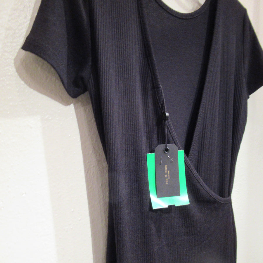 Rag & Bone Black Rayon blend Knit S S Dress