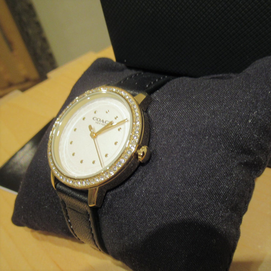 Stainless Steel Round Crystal Black Coach Wristwatch  display picture 1