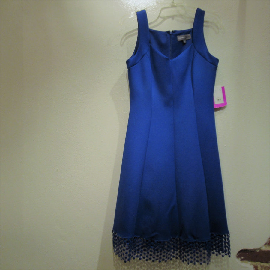 Donna Ricco Blue Poly blend Lace S L Dress