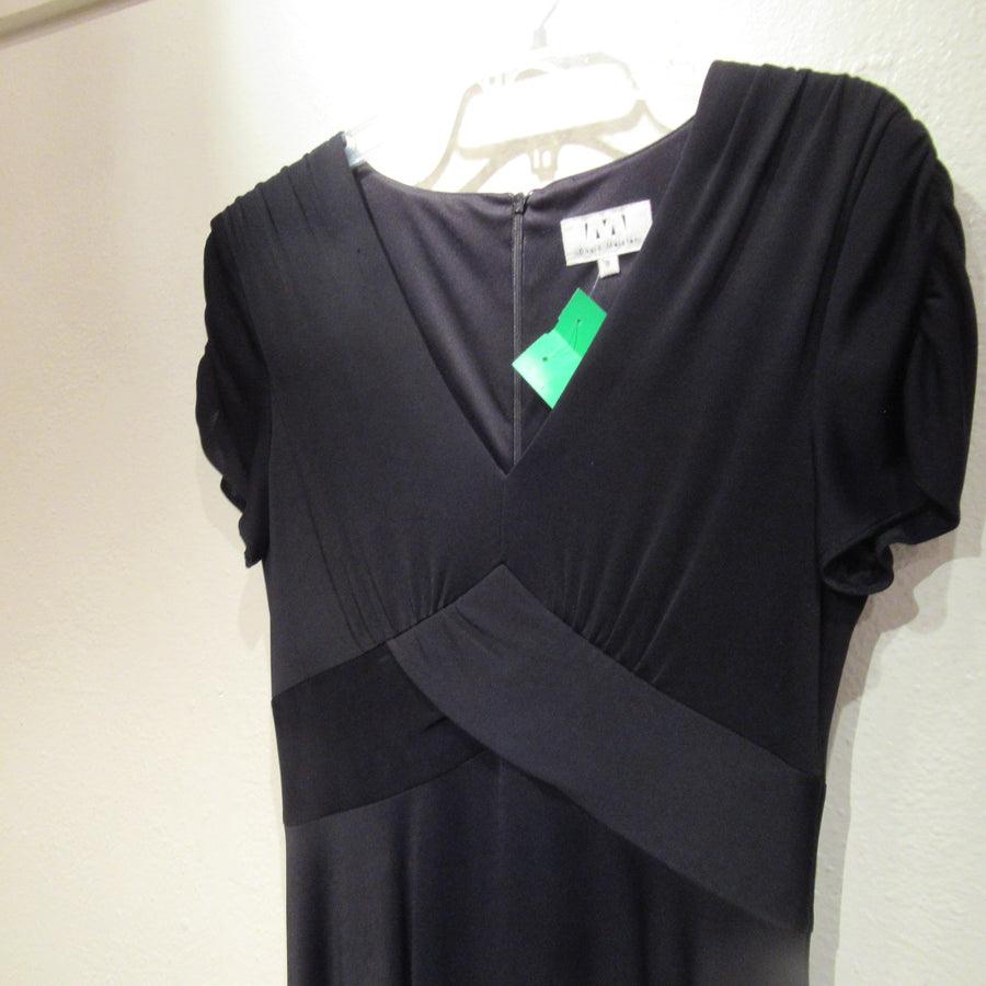 David Meister Black Rayon blend S S Knit Dress