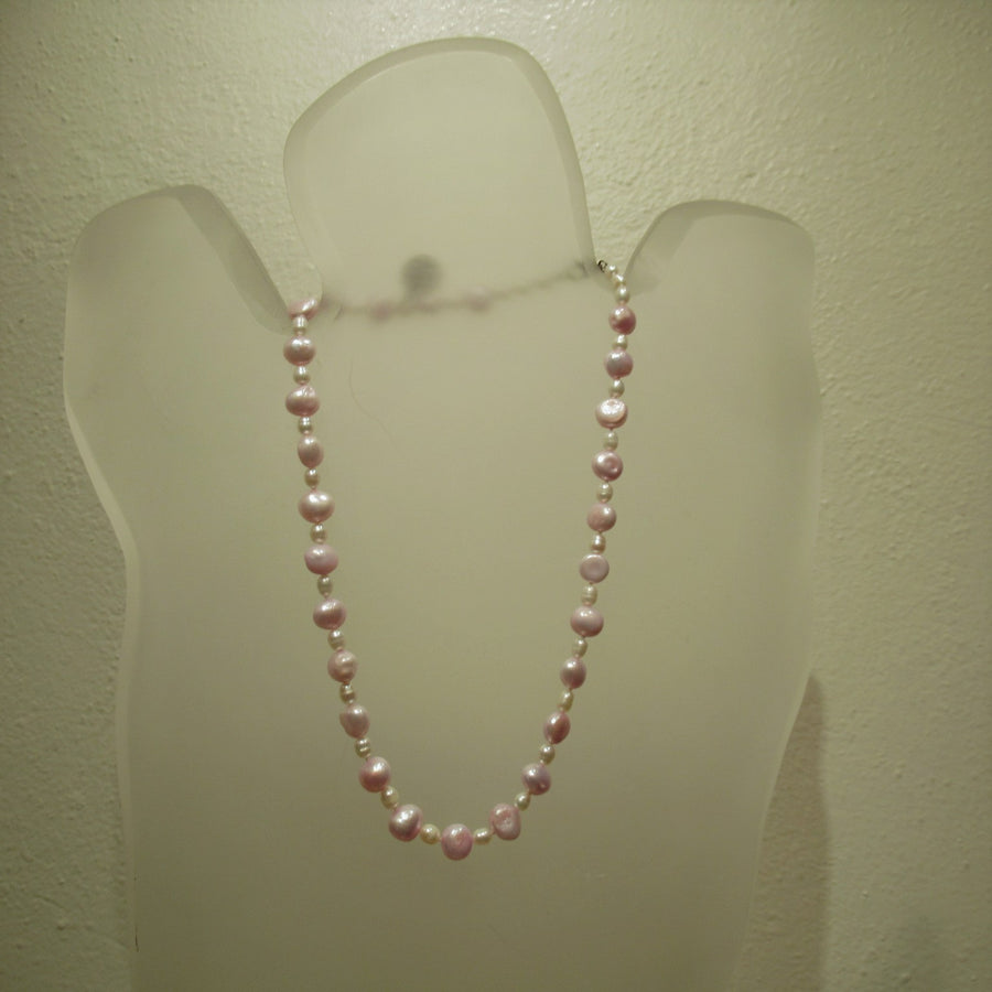 Sterling silver Pearl Pink Beaded necklace