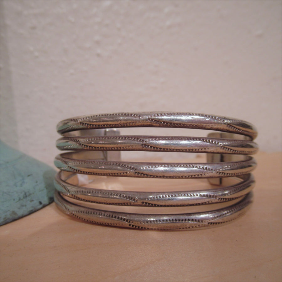 Sterling silver 925 5 Rib Cuff bracelet