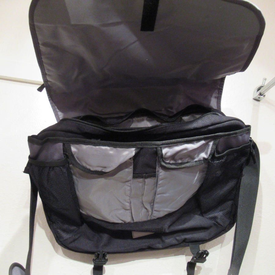 High Sierra Black Fabric Colorblock Messenger bag
