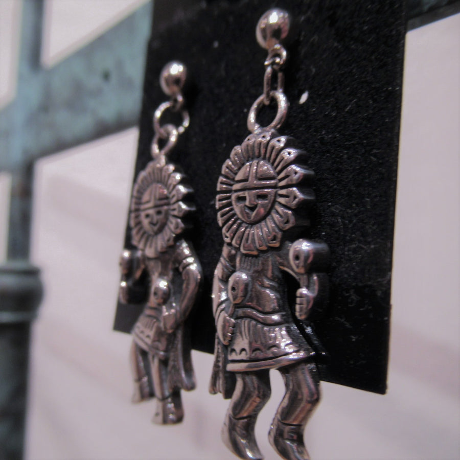 Sterling silver Figure Post dangle earrings