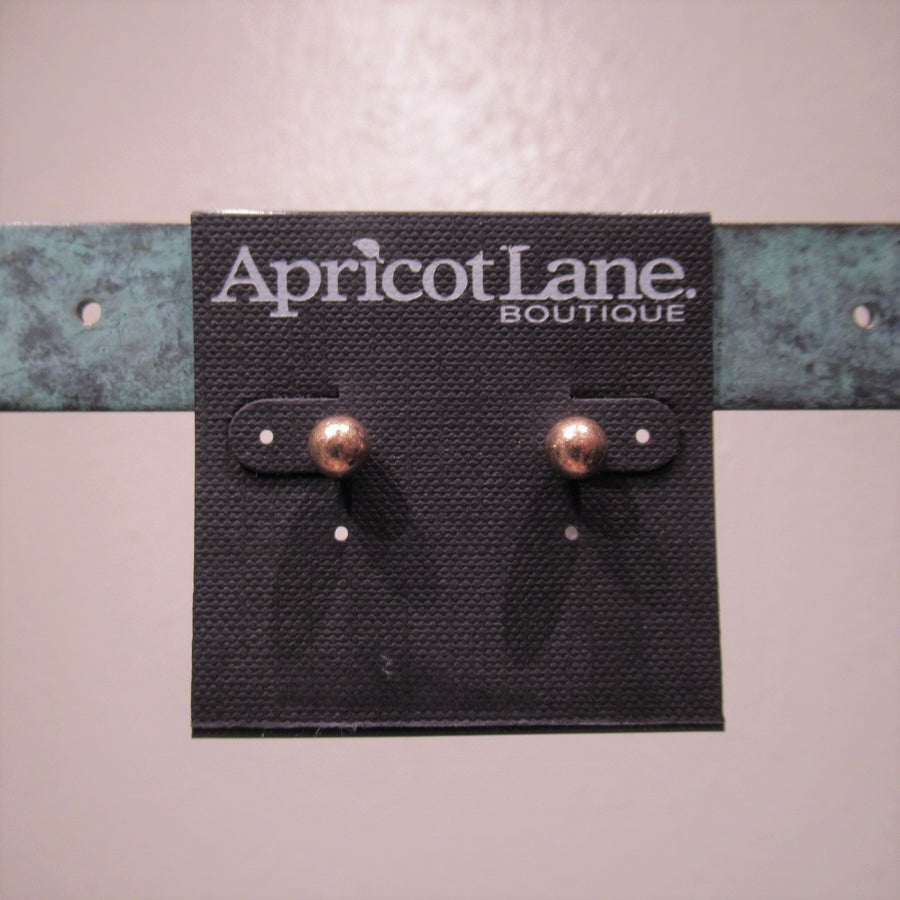 Brass toned Ball Apricot Lane Post earrings