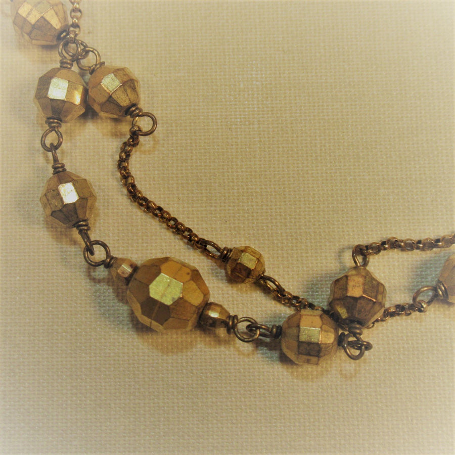 Vermeil Long Faceted Chan Luu Bead Chain necklace - Clotheshorse Boutique