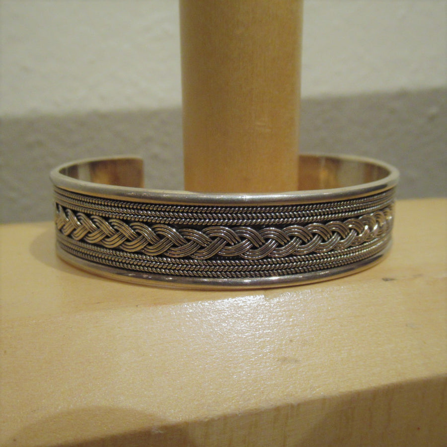 Sterling silver 925 Woven Cuff bracelet