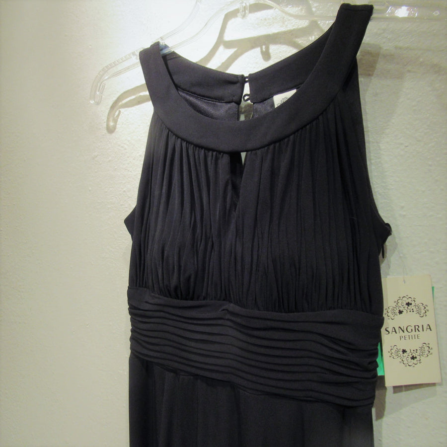 Sangria Black Poly blend Knit S L Dress