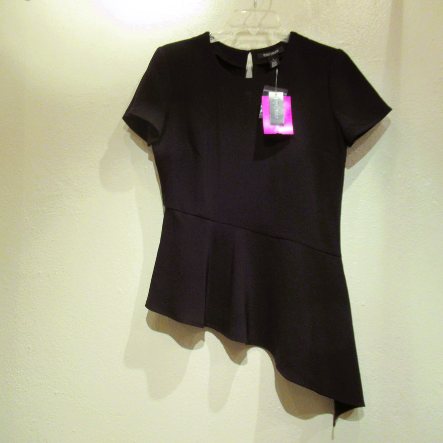 White House Black Market Black Poly blend Asymmetrical S S Blouse Clotheshorse Consignment Boutique White House Black Market Black Poly blend Asymmetrical S S Blouse Clotheshorse Consignment Boutique