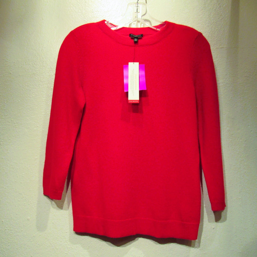 Talbots Red Cashmere 3/4 Sweater