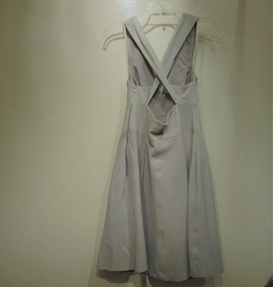 banana republic silver dress Bias-Cut Satin Midi Dress