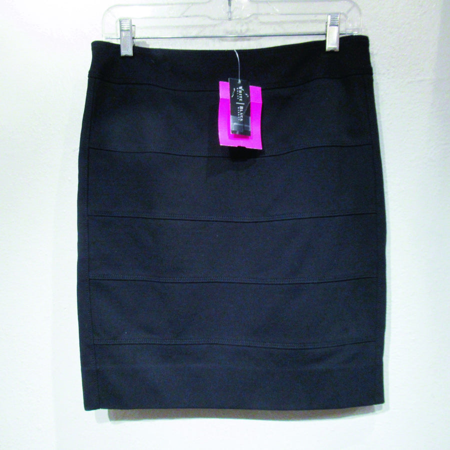 White House Black Market Black Poly blend Knit Skirt