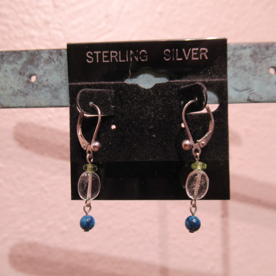 Sterling silver Clear Wire dangle earrings