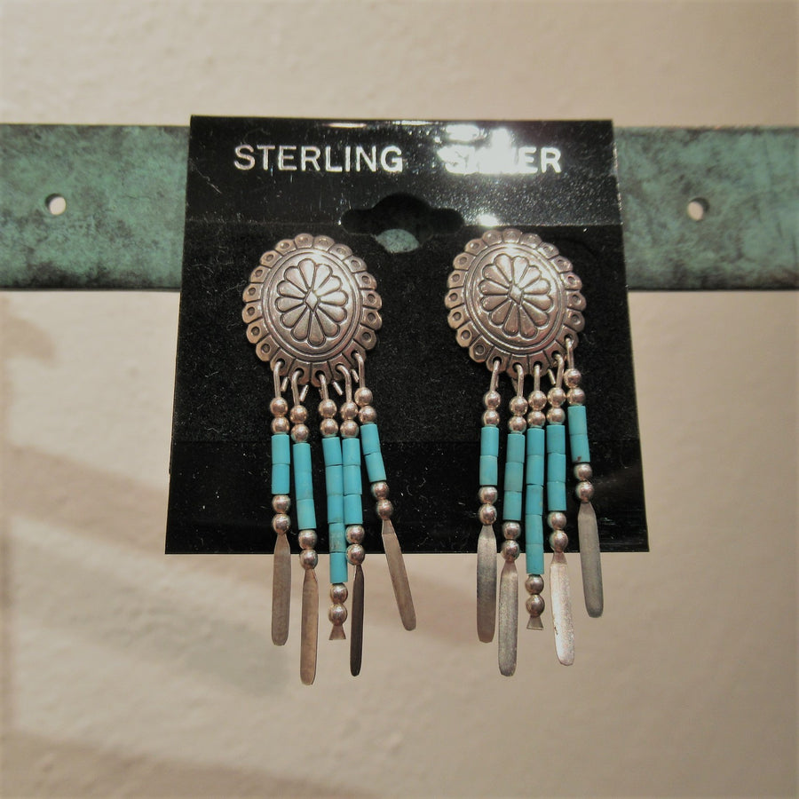 Sterling silver Oval Dangles Post dangle earrings
