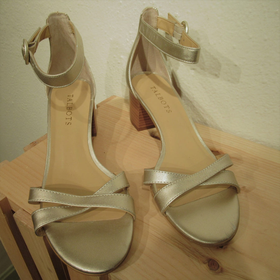 Talbots Gold Leather Sandals