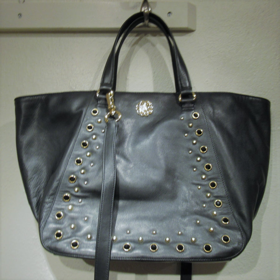 Juicy Couture Black Leather Studded Tote bag