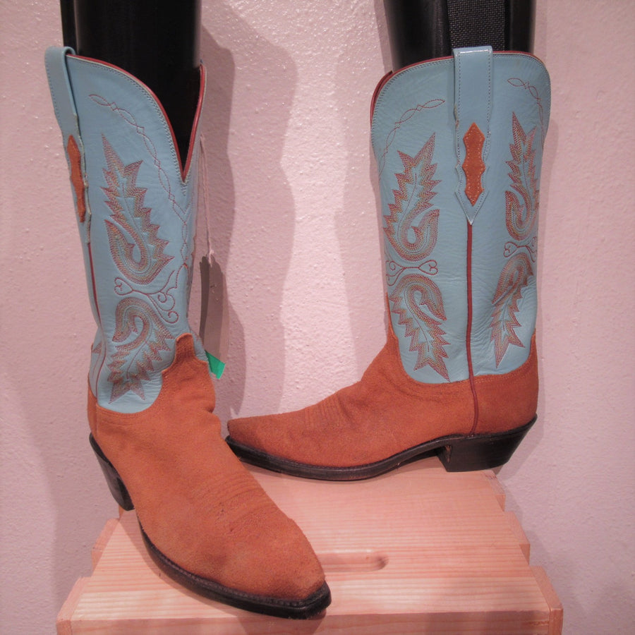 Lucchese Rust Suede Spectator Western boots