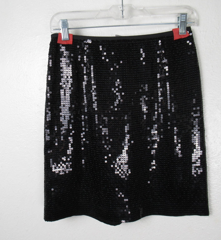 Ann Taylor Black Polyester Sequined Skirt - Clotheshorse Boutique
