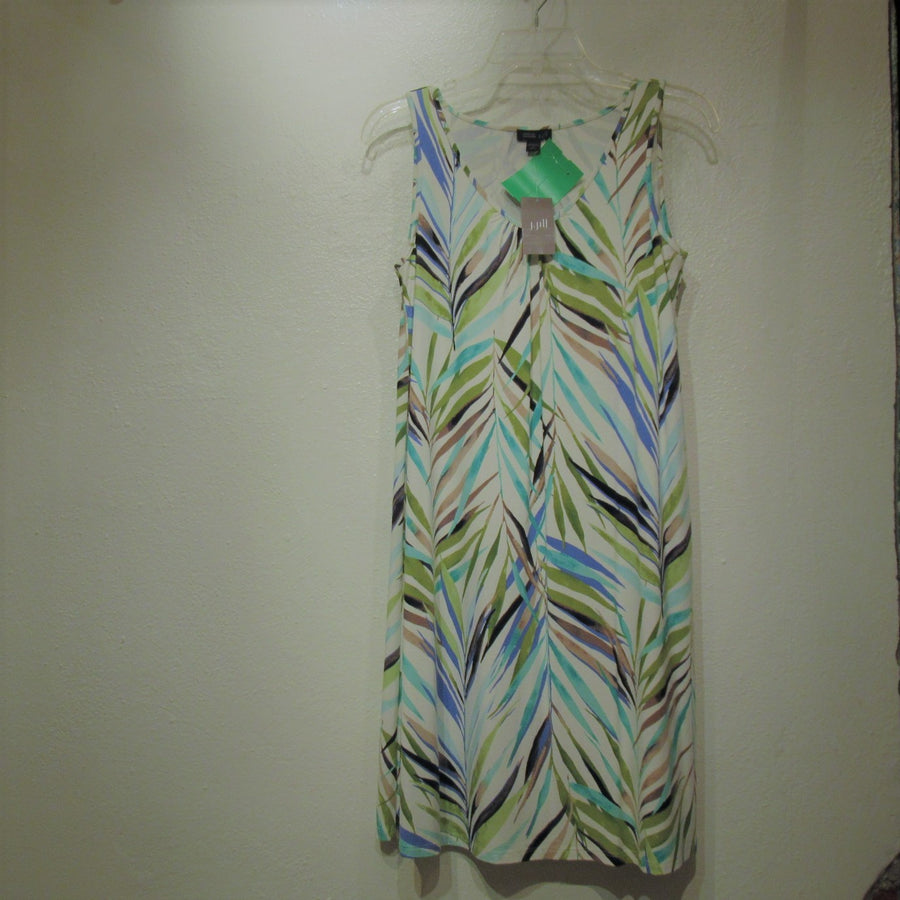 J Jill Green Poly blend Knit S L Dress