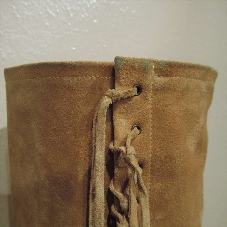 Coach Tan Suede Fringed Knee boots