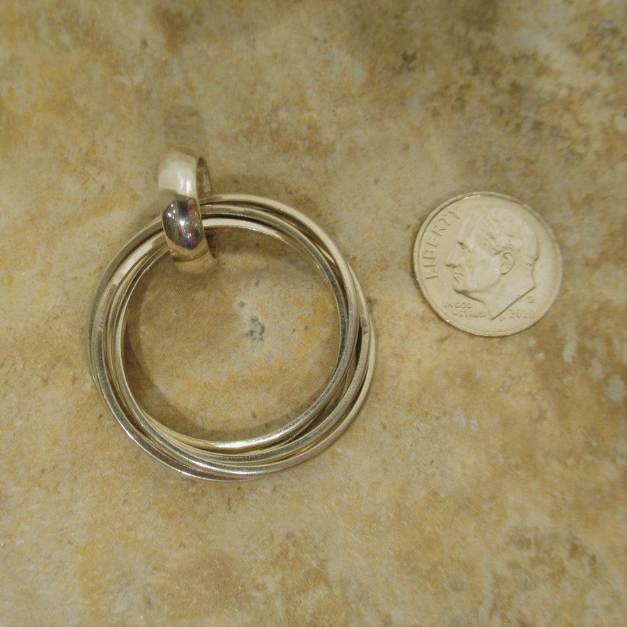 Sterling silver Circle Multi Silpada Bail pendant