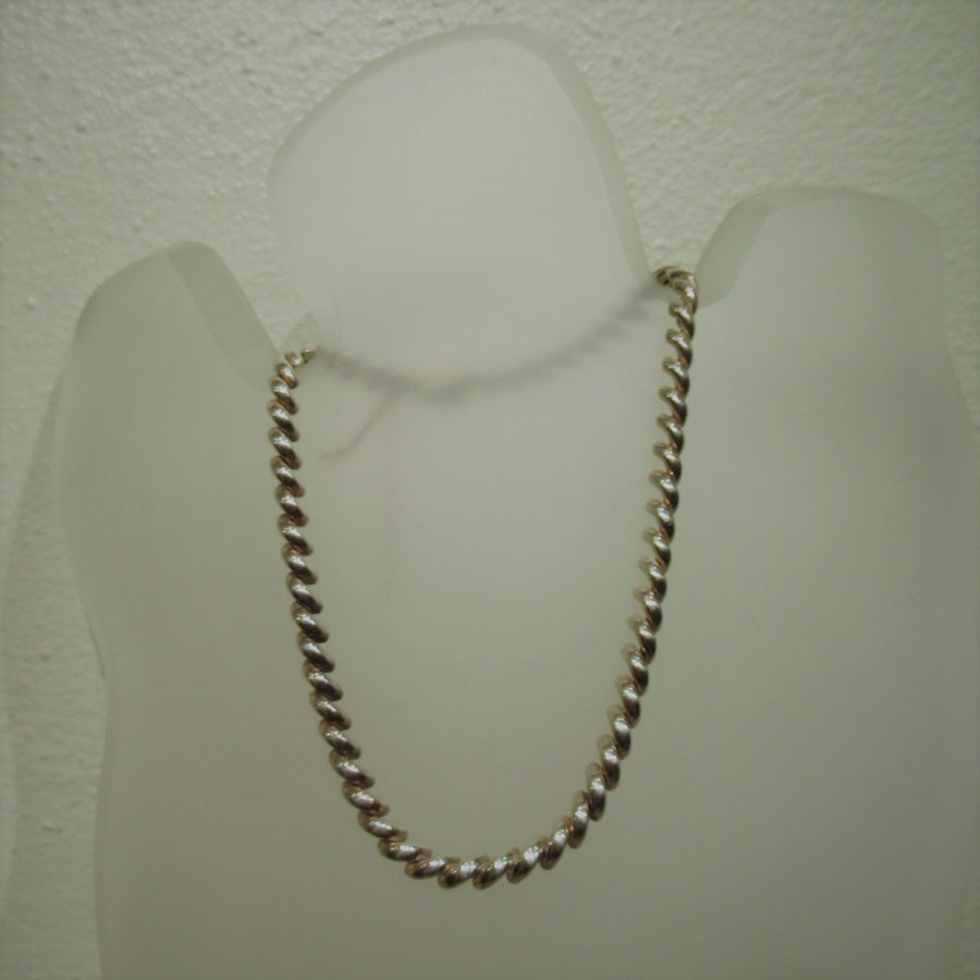 Sterling silver 925 16.5 in Macaroni Link necklace