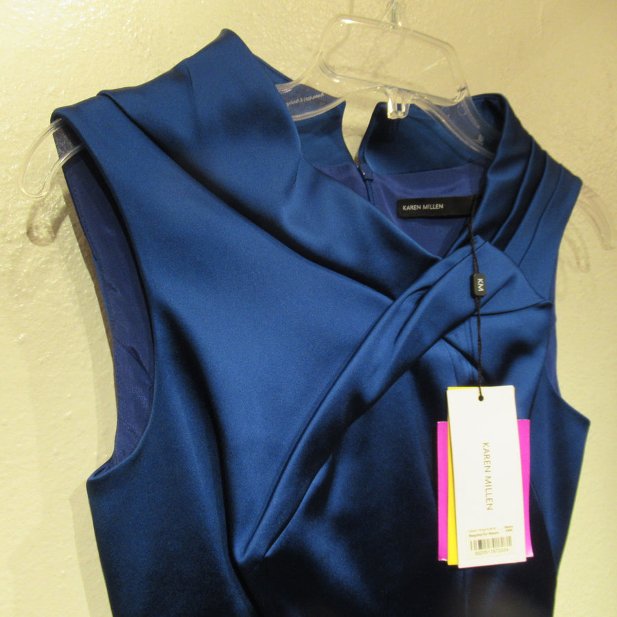Karen Millen Blue Acetate blend S L Dress