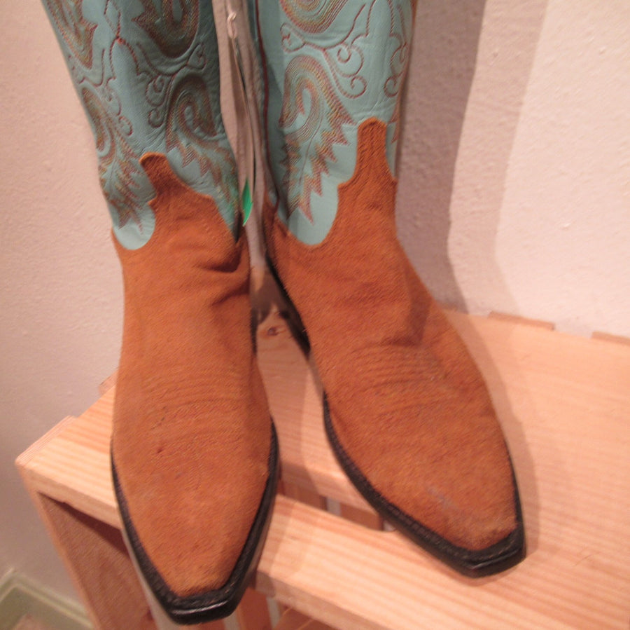 Lucchese Rust Suede Spectator Western boots