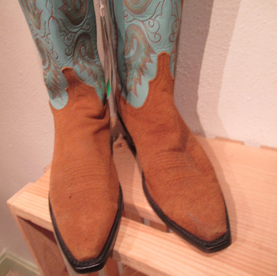 Rust Suede Lucchese Rust Suede Spectator Western boots – Clotheshorse Consignment ...