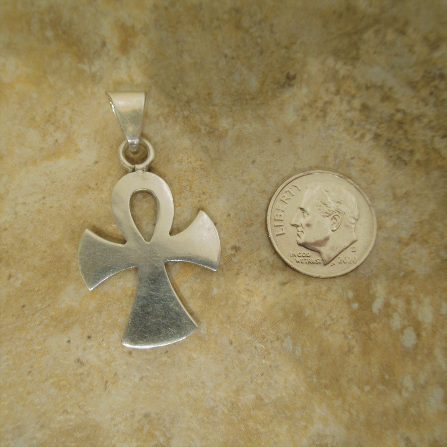 Sterling silver Ankh Bail pendant