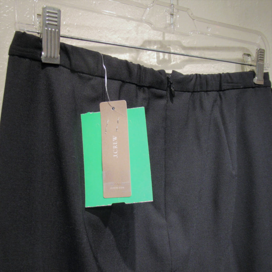 J Crew Black Poly blend Faux wrap Skirt