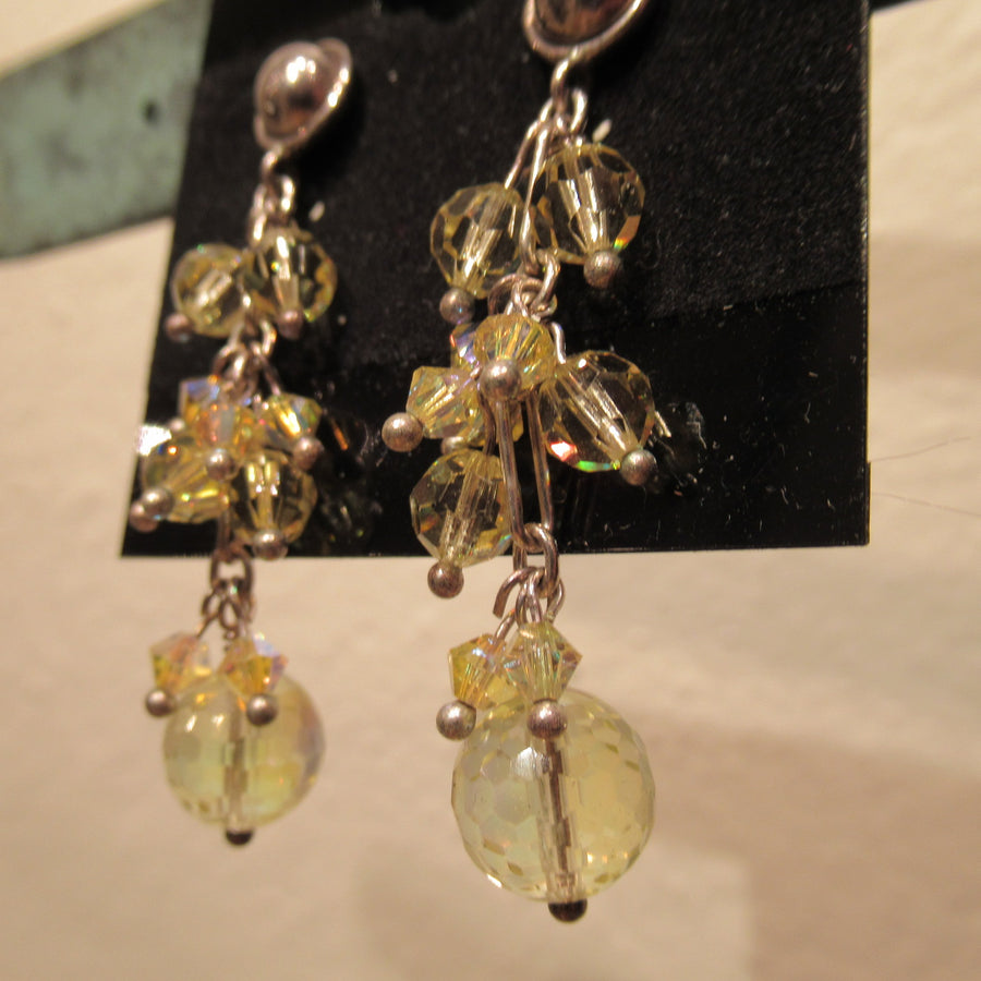 Sterling silver Chandelier Champagne Post dangle earrings
