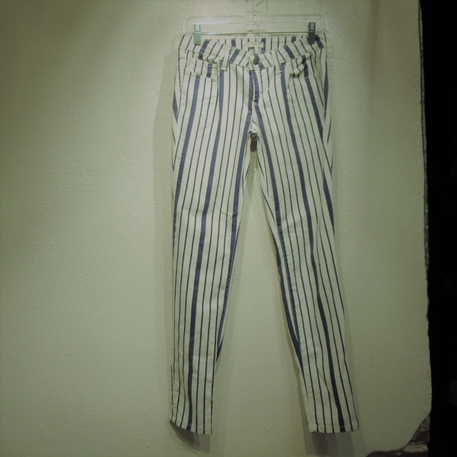 Joie Navy Skinny Striped Jeans