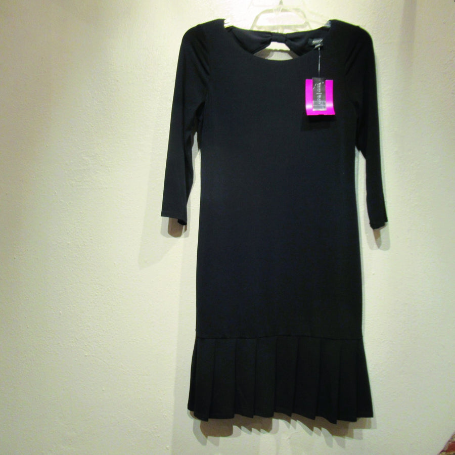 White House Black Market Black Rayon Knit 3/4 Dress