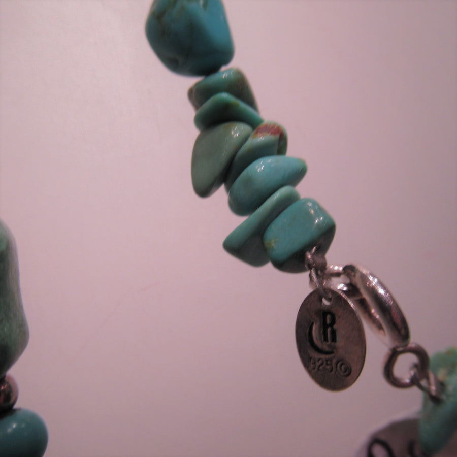 Sterling silver Nugget Turquoise 36 in Relios Beaded necklace