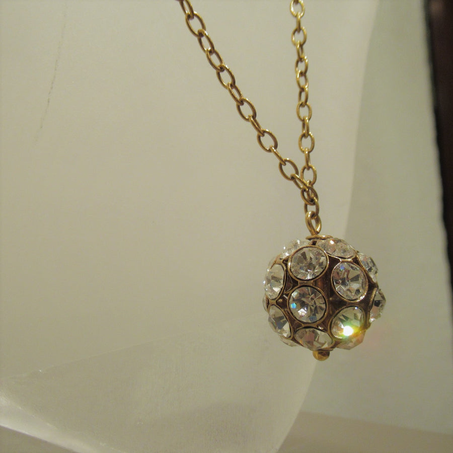 Gold toned Ball Faceted J Crew Beaded necklace