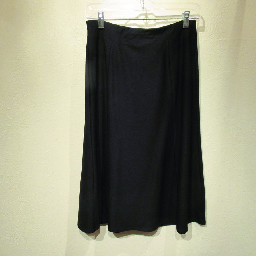 Eileen Fisher Black Rayon blend Knit Skirt