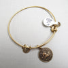 Brass toned Round Charm Alex & Ani Bangle bracelet - Clotheshorse Boutique