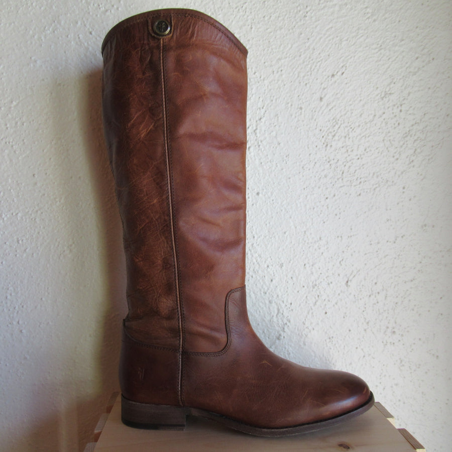 Frye Cognac Leather Oiled Knee boots