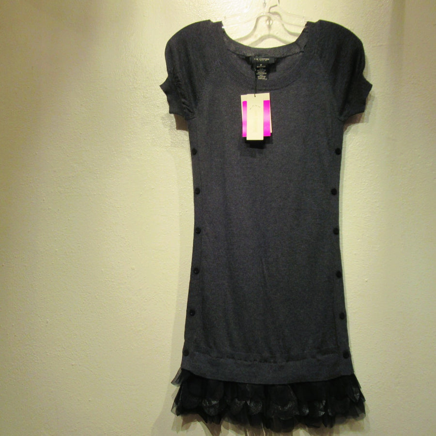 MM Couture Gray Cotton Knit S S Dress