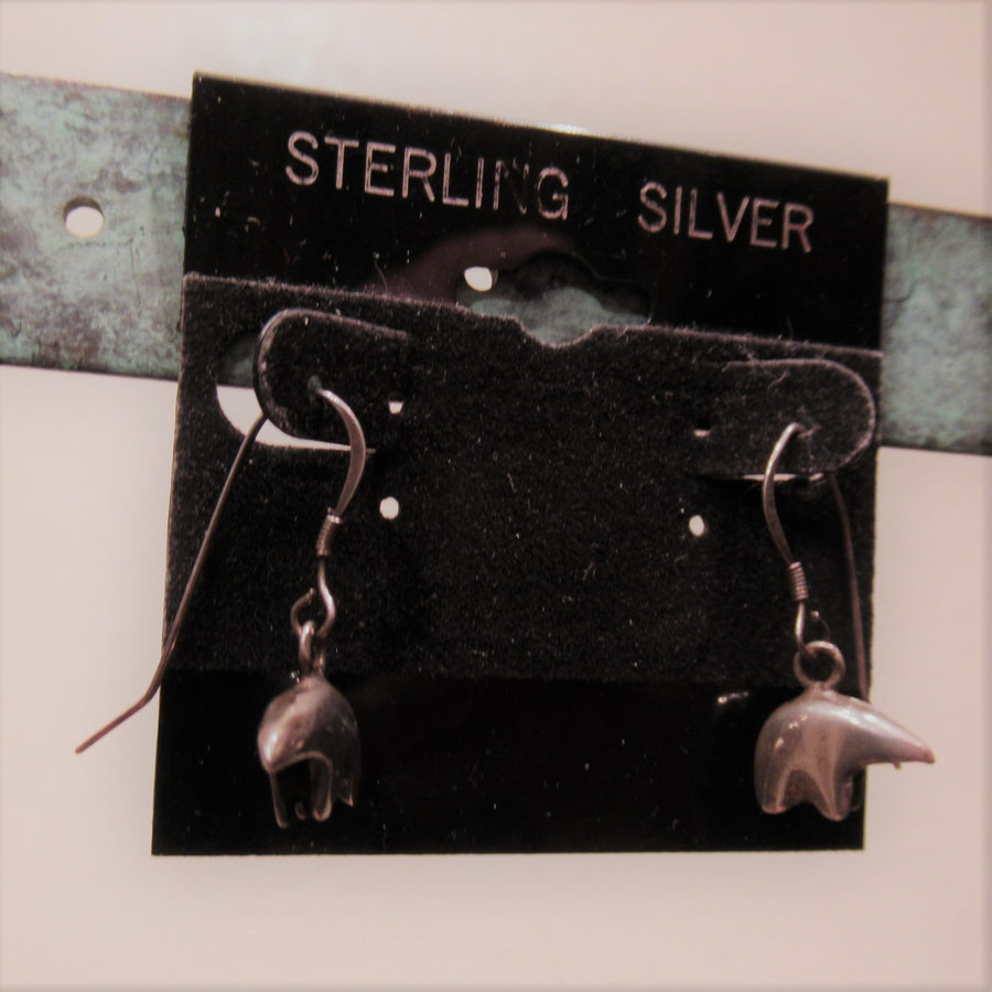 Sterling silver Vail bear Wire dangle earrings