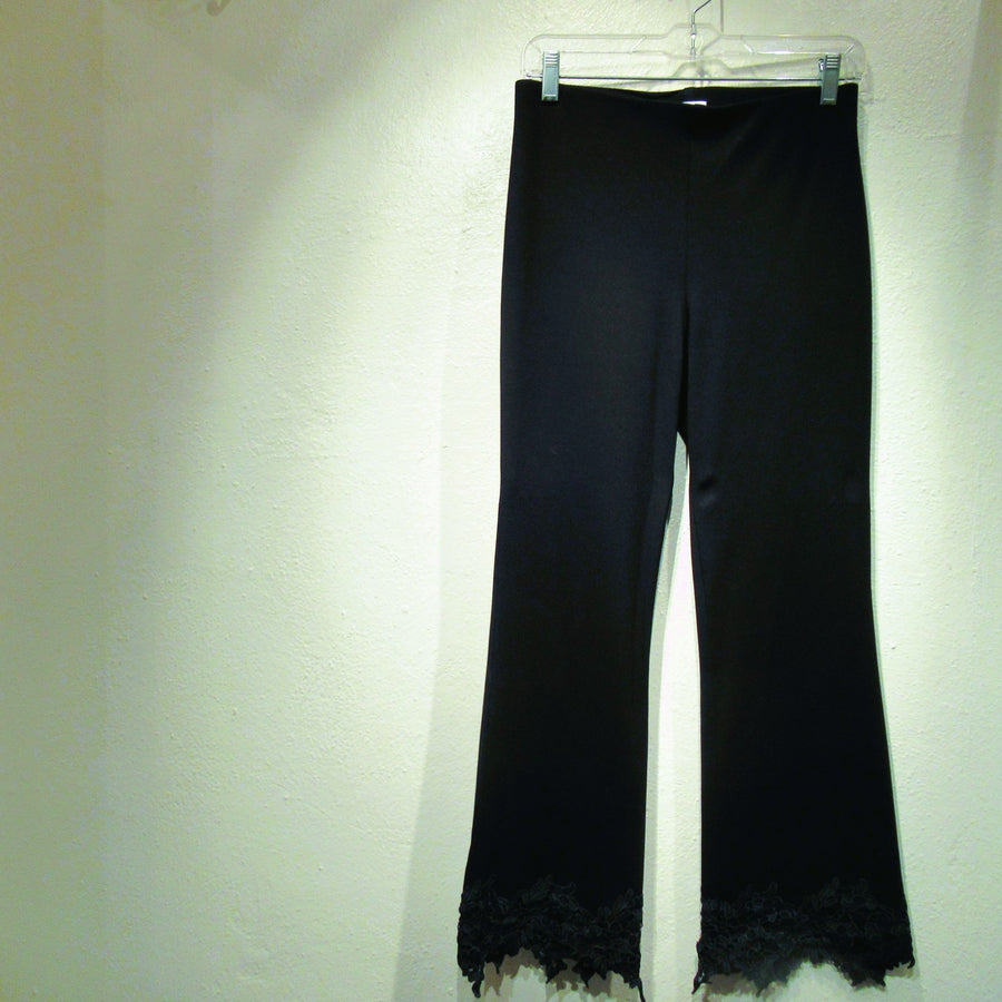 Bailey 44 Black Rayon blend Knit Lace Cropped Pants