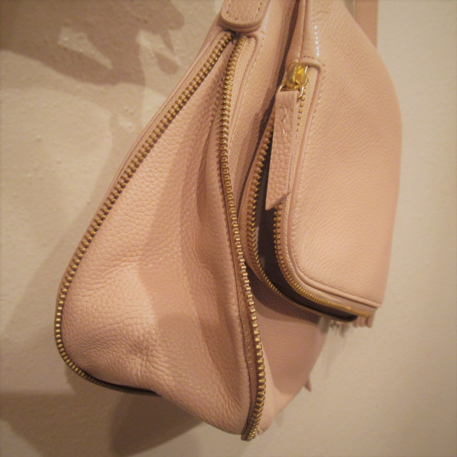 Nordstrom Ballet pink Leather Pebbled Tassel Shoulder bag