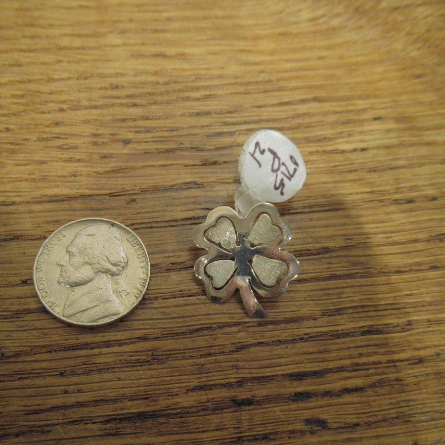 Sterling silver 925 4 leaf clover Light Slider pendant