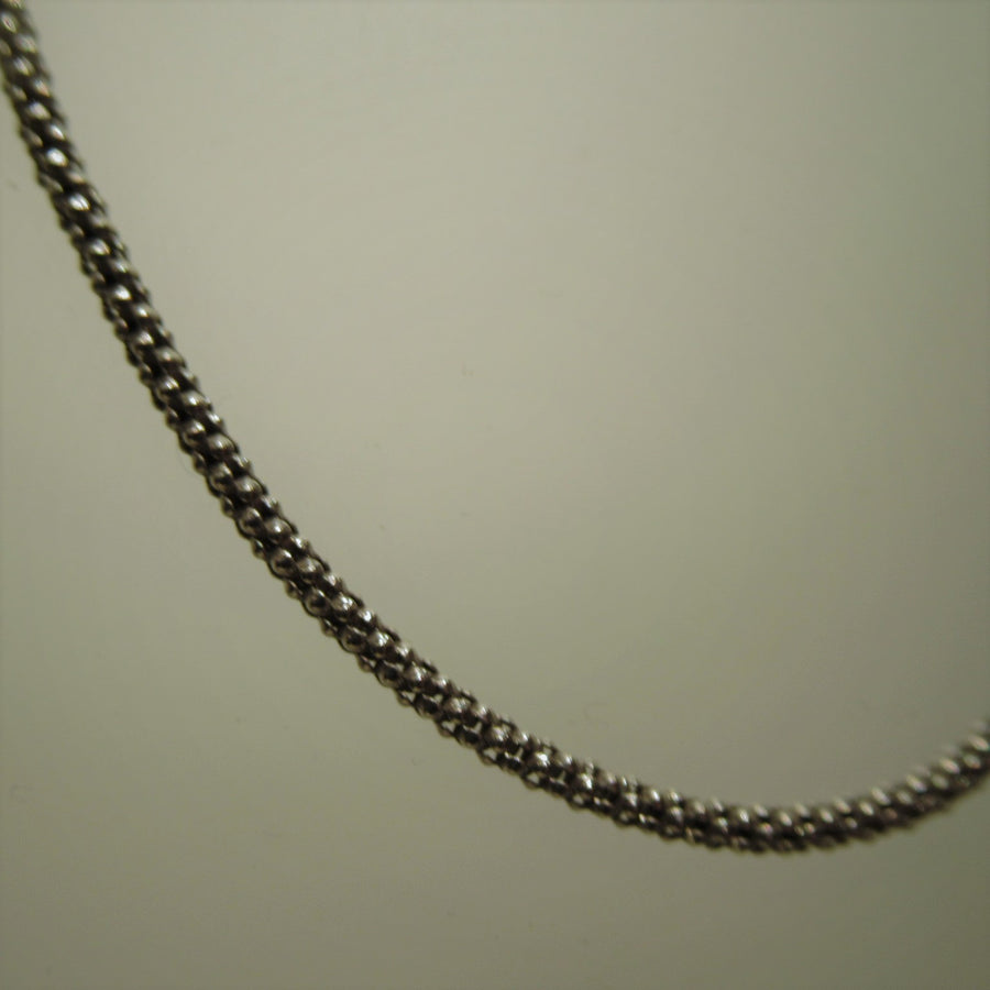 Sterling silver 18 in Popcorn Chain necklace