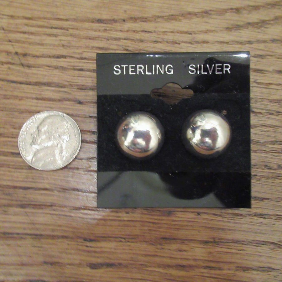 Sterling silver Hemisphere Post earrings