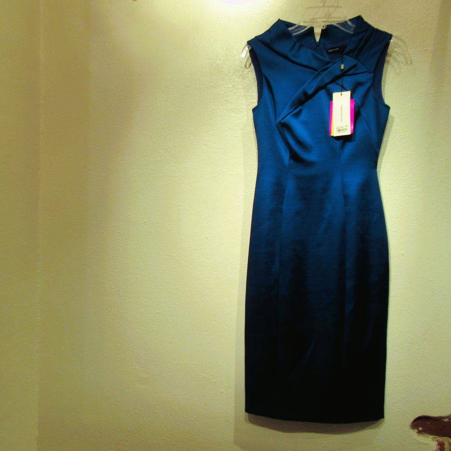 Karen Millen Blue Acetate blend S L Dress