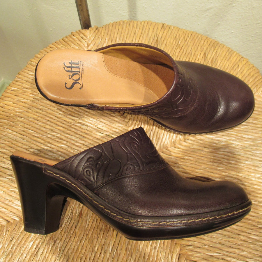 Sofft Dk brown Leather Clogs