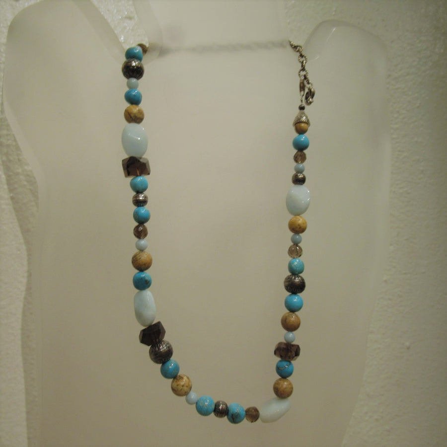 Sterling silver 925 Turquoise Carolyn Pollack Beaded necklace