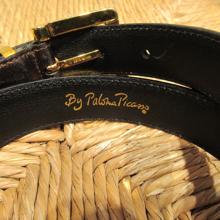 Paloma Picasso Bronze Leather Belt